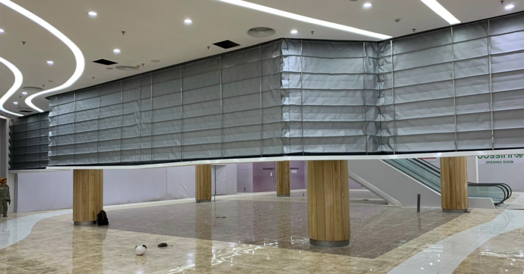 MÀn xếp chống cháy tại siêu thị